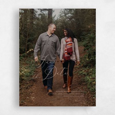 Rich Taupe, Beige Wedding Save the Date - Elting Photo