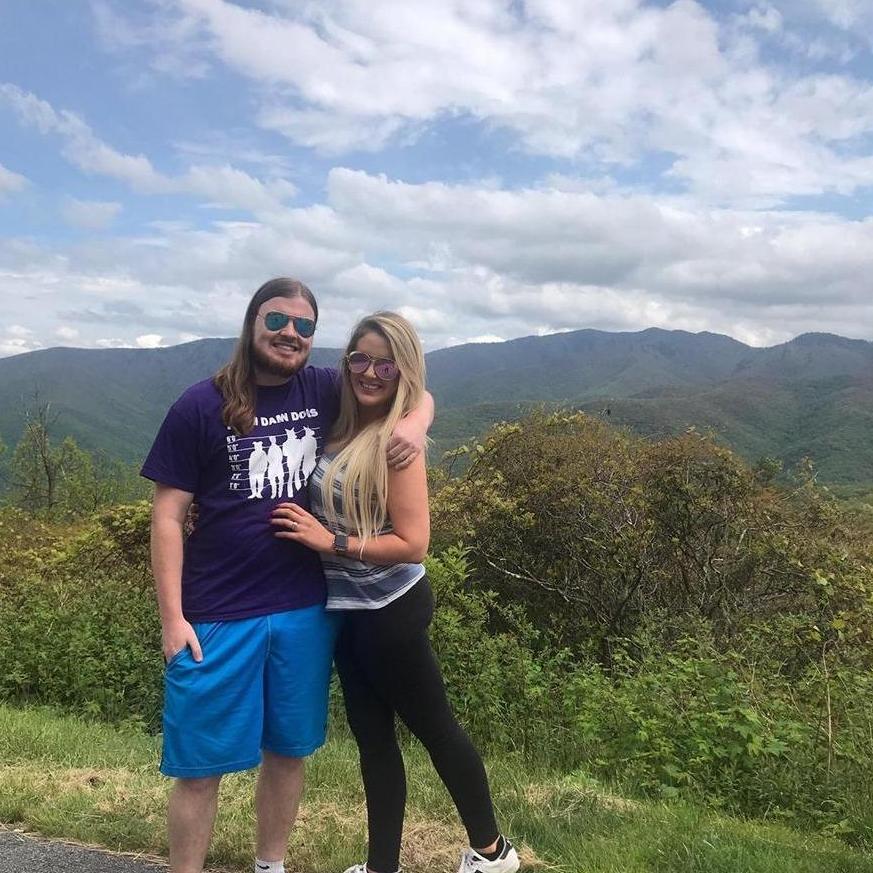 Hiking in the Blue Ridge Mountains this past May!