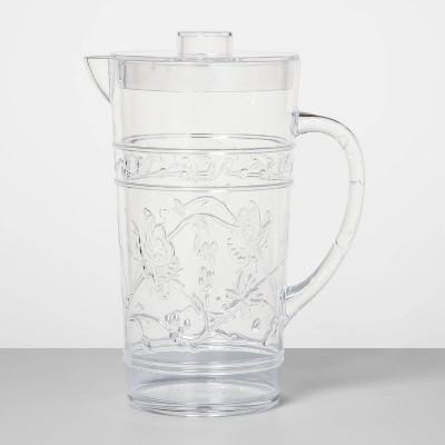24oz Plastic Floral Embossed Beverage Pitcher - Opalhouse™