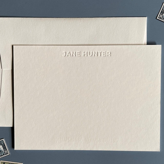 Personalized letterpress stationery/custom letterpress stationary/unique stationary/custom stationary/blind deboss letterpress letterhead