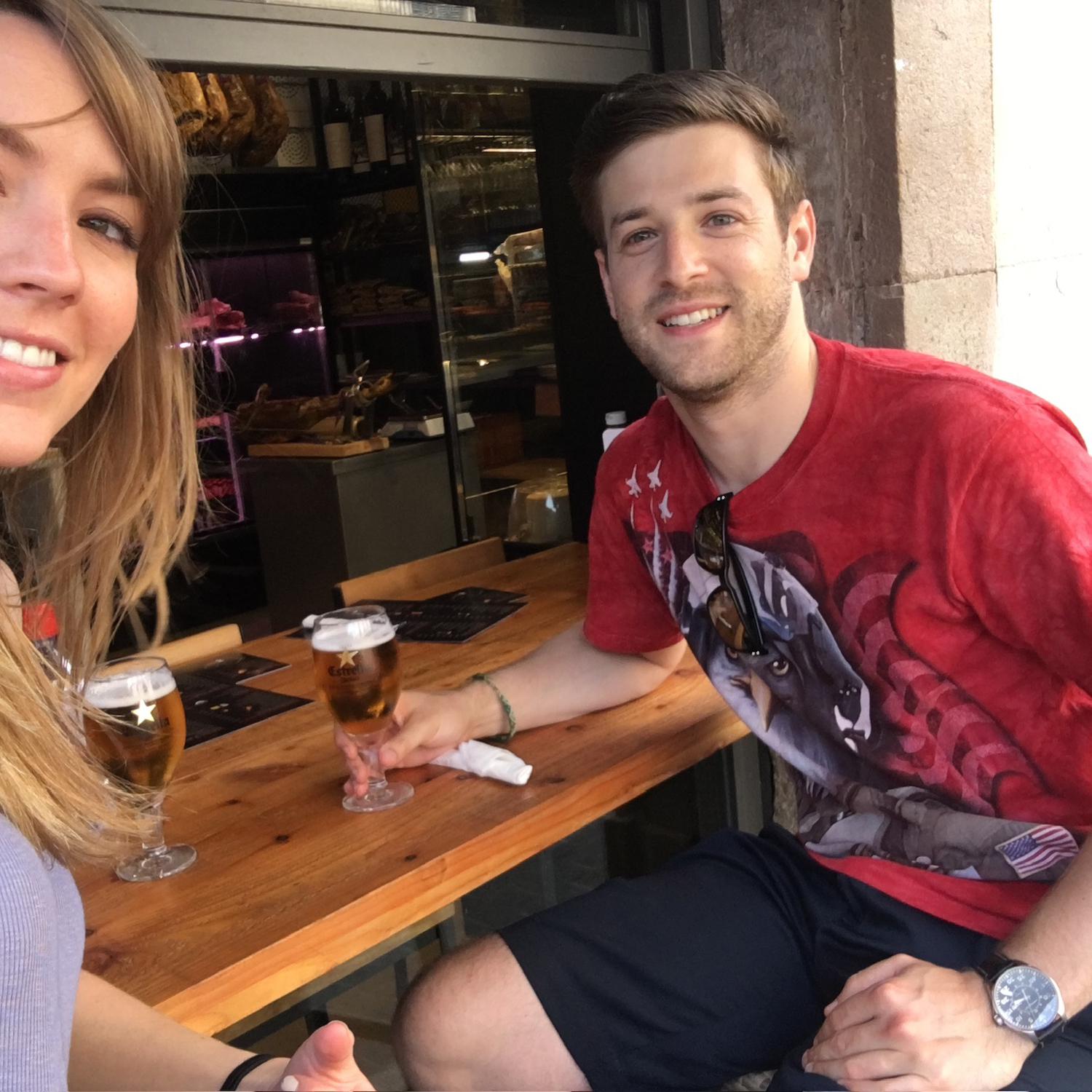Red, white, and blue in Barcelona, 7/4/16