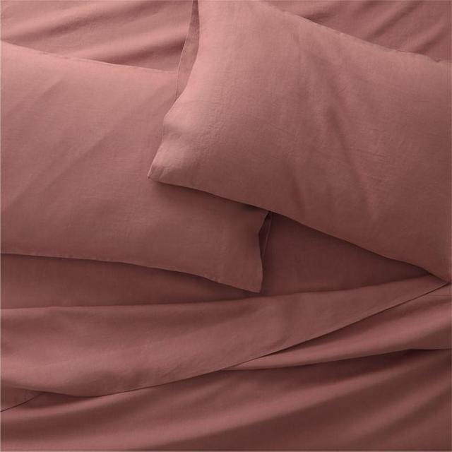Pure Linen Cognac Queen Sheet Set