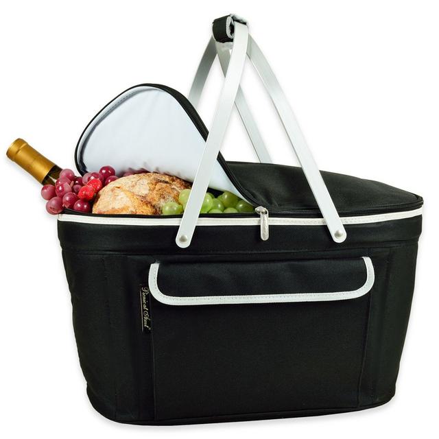 Picnic at Ascot Insulated Market Basket in Black