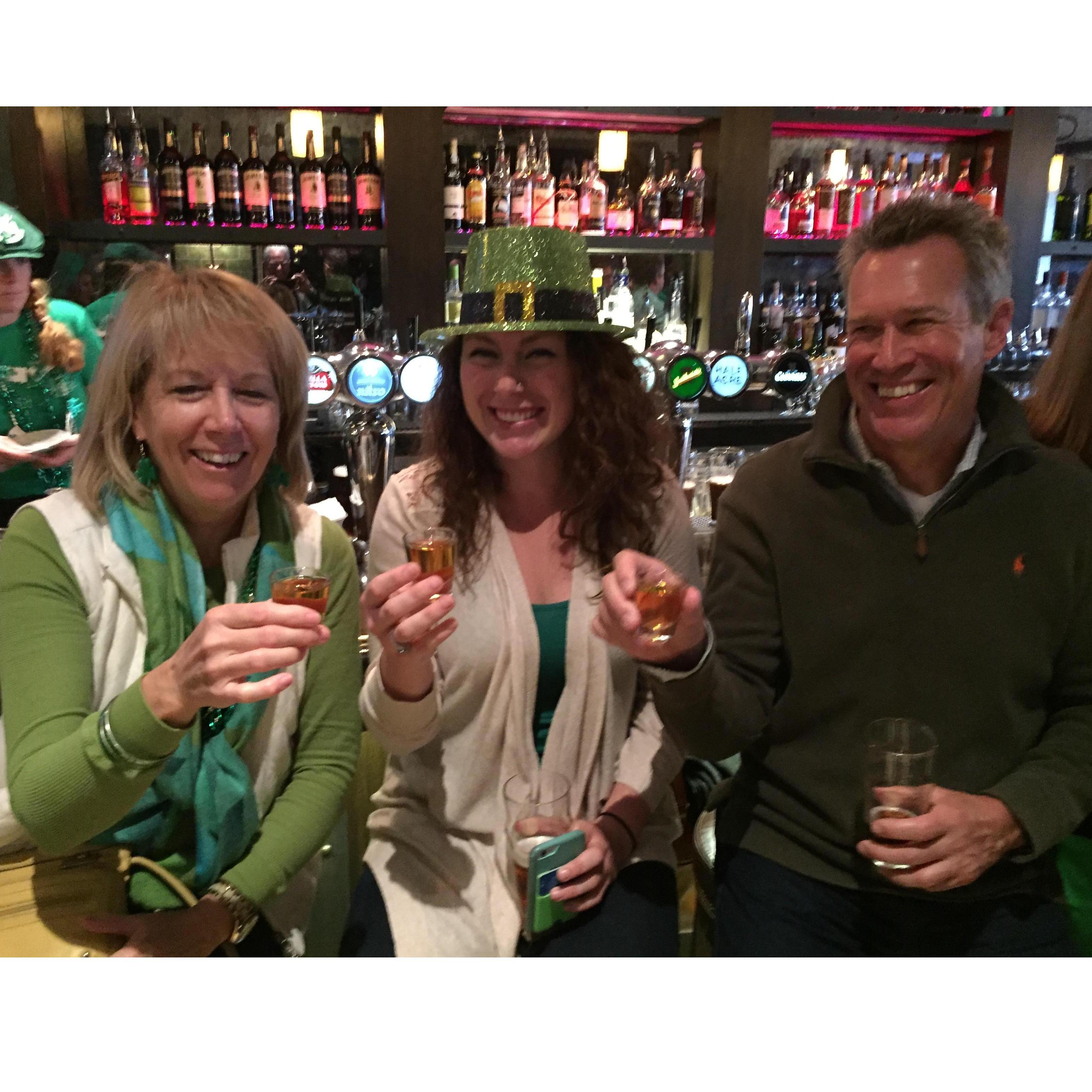 That moment when you receive a text from your parents and it's a picture of your best friend randomly in Chicago doing shots of Jameson with your in-laws-to-be on your boyfriend's birthday!