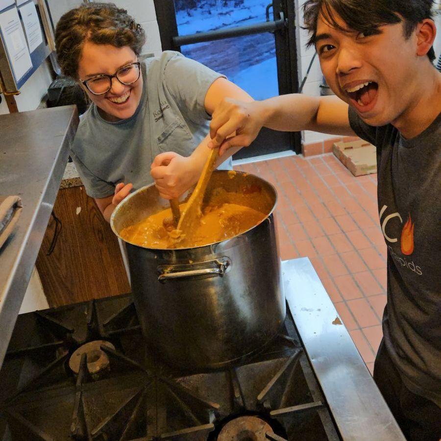 Making butter chicken for the UCO Grand Rapids retreat 😁