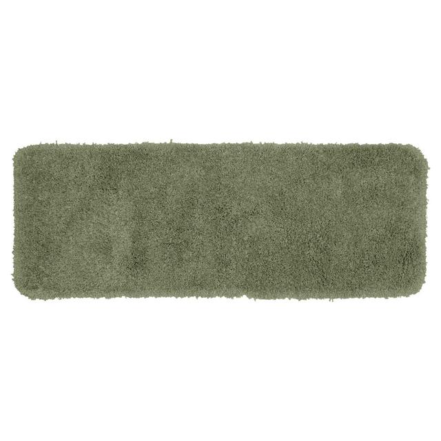 22"x60" Serendipity Solid Shaggy Washable Nylon Bath Runner Deep Fern - Garland