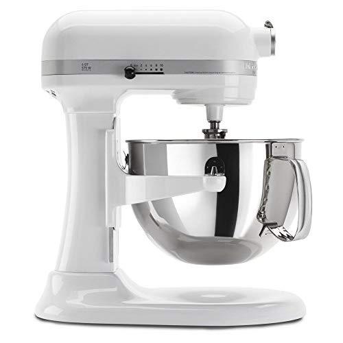 KitchenAid KP26M1XWH 6 Qt. Professional 600 Series Bowl-Lift Stand Mixer - White (Renewed)