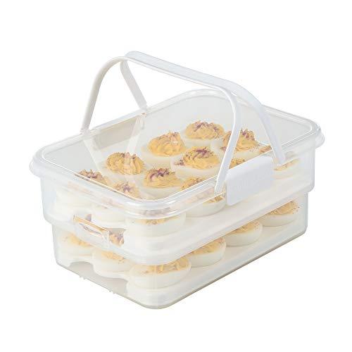 SnapLock by Progressive SNL-1013W Collapsible Egg Carrier, One Size, White