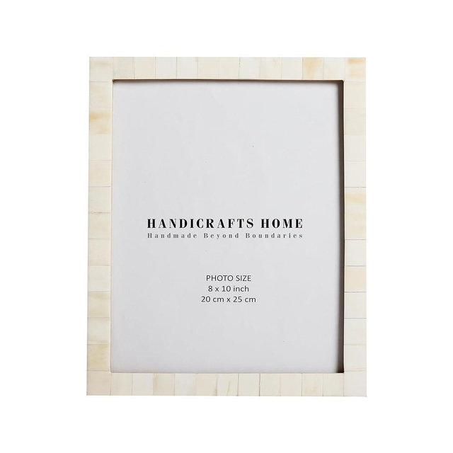 Handicrafts Home Decorative Picture Frame Wooden Photo Frame and Collage (White, 8x10)