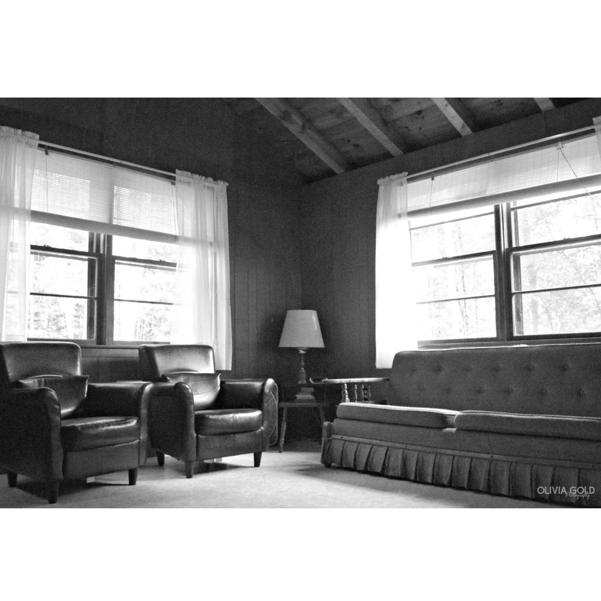 One of the cabin living rooms