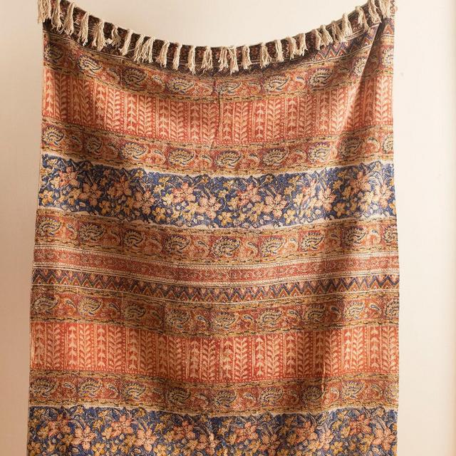 Bohemian Mud Cloth Throw Blanket with...