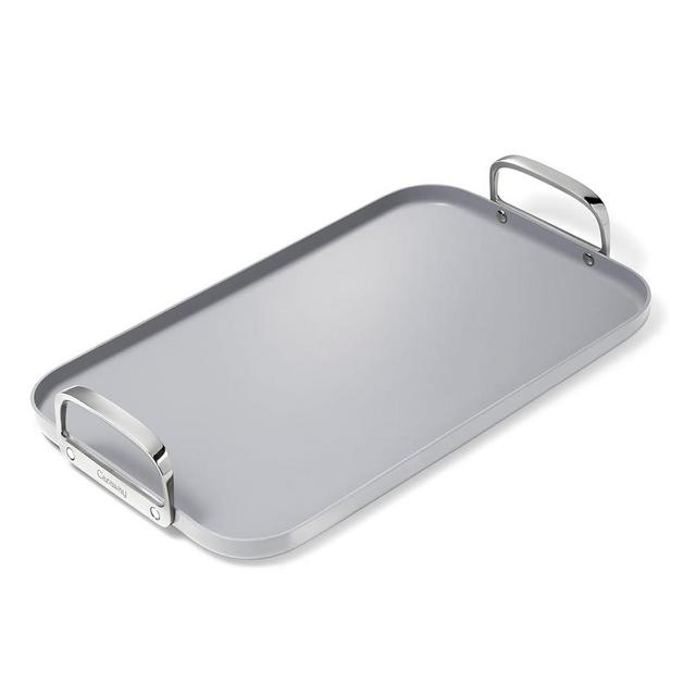 Caraway Double Burner Griddle - 19x12” Griddle Pan - Non-Stick Ceramic Coated - Non Toxic, PTFE & PFOA Free - Oven Safe & Compatible with All Stovetops - Gray