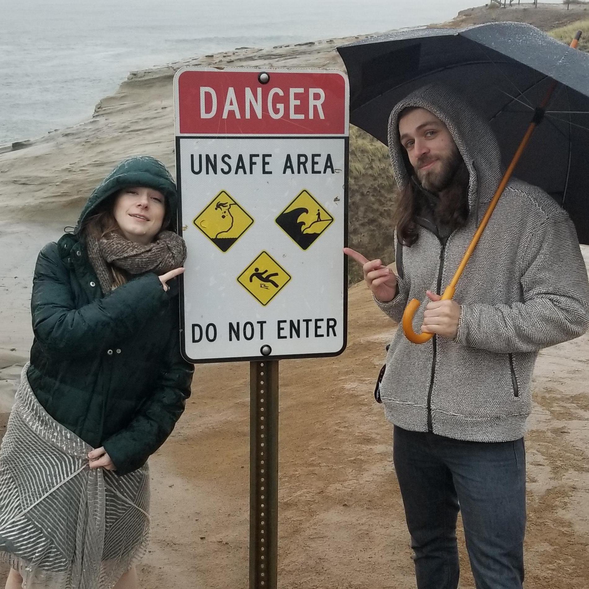 We choose to not understand signs quite often. How else would we get the best engagement photos? 2018