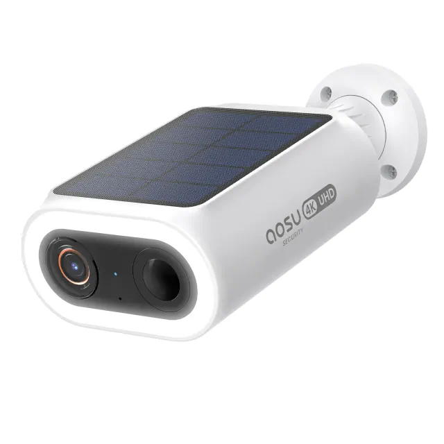 aosu 4K UHD 8.0-MP Wi-Fi® Outdoor AI-Smart SolarCam P1 Max Security Camera in White