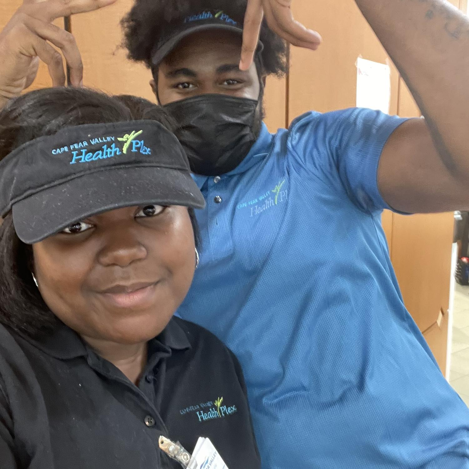 Two Pals Bored at Work