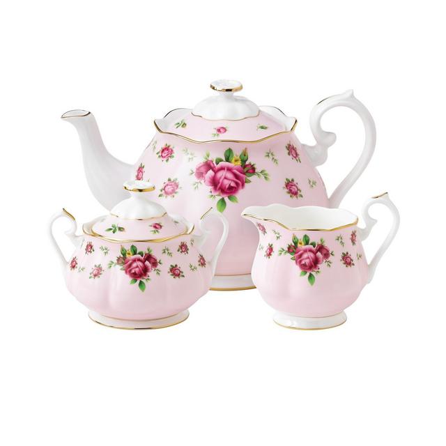 Royal Albert Old Country Roses Pink Vintage 3 Piece Tea Set