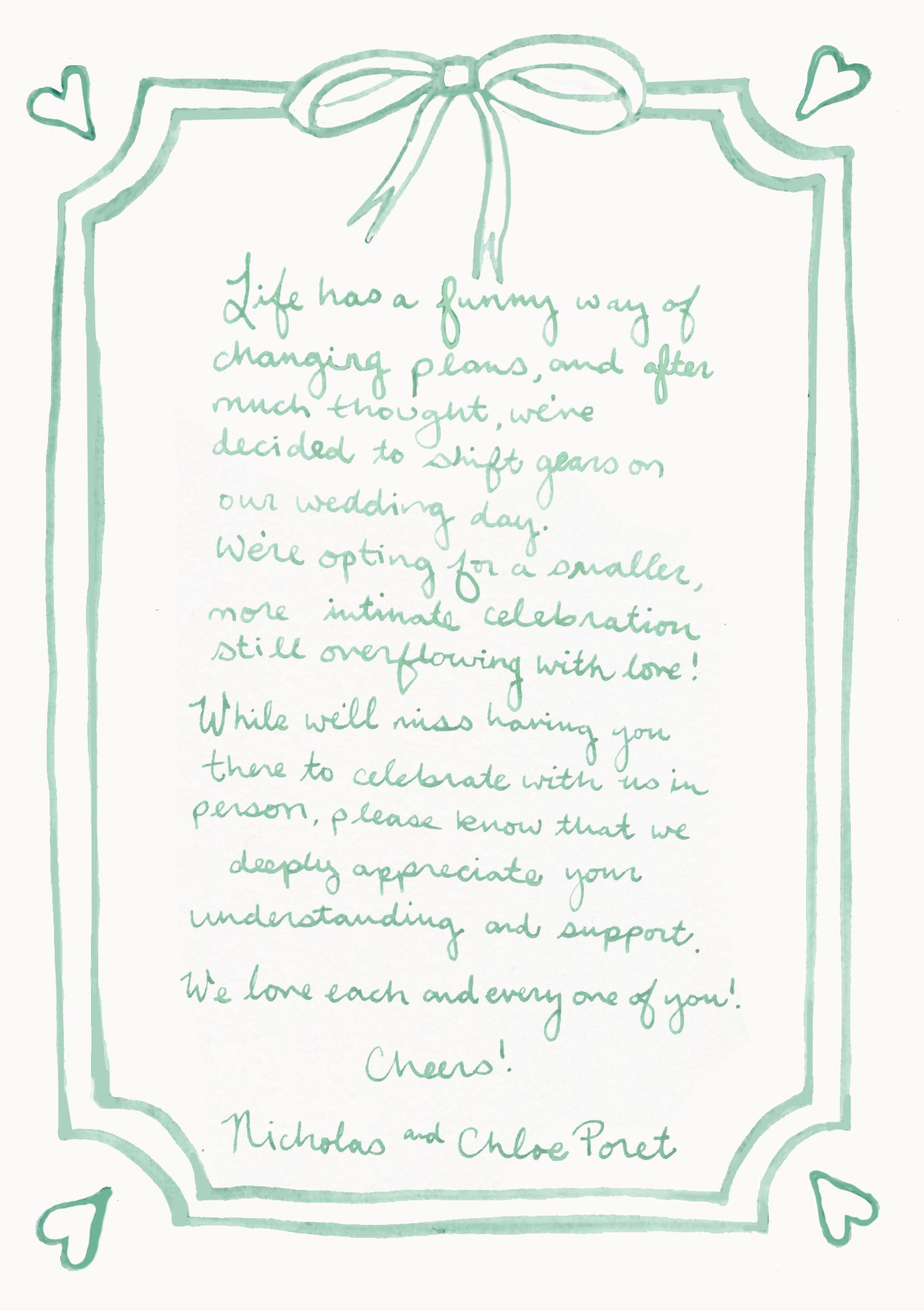 The Wedding Website of Chloe Blake and Nicholas Poret