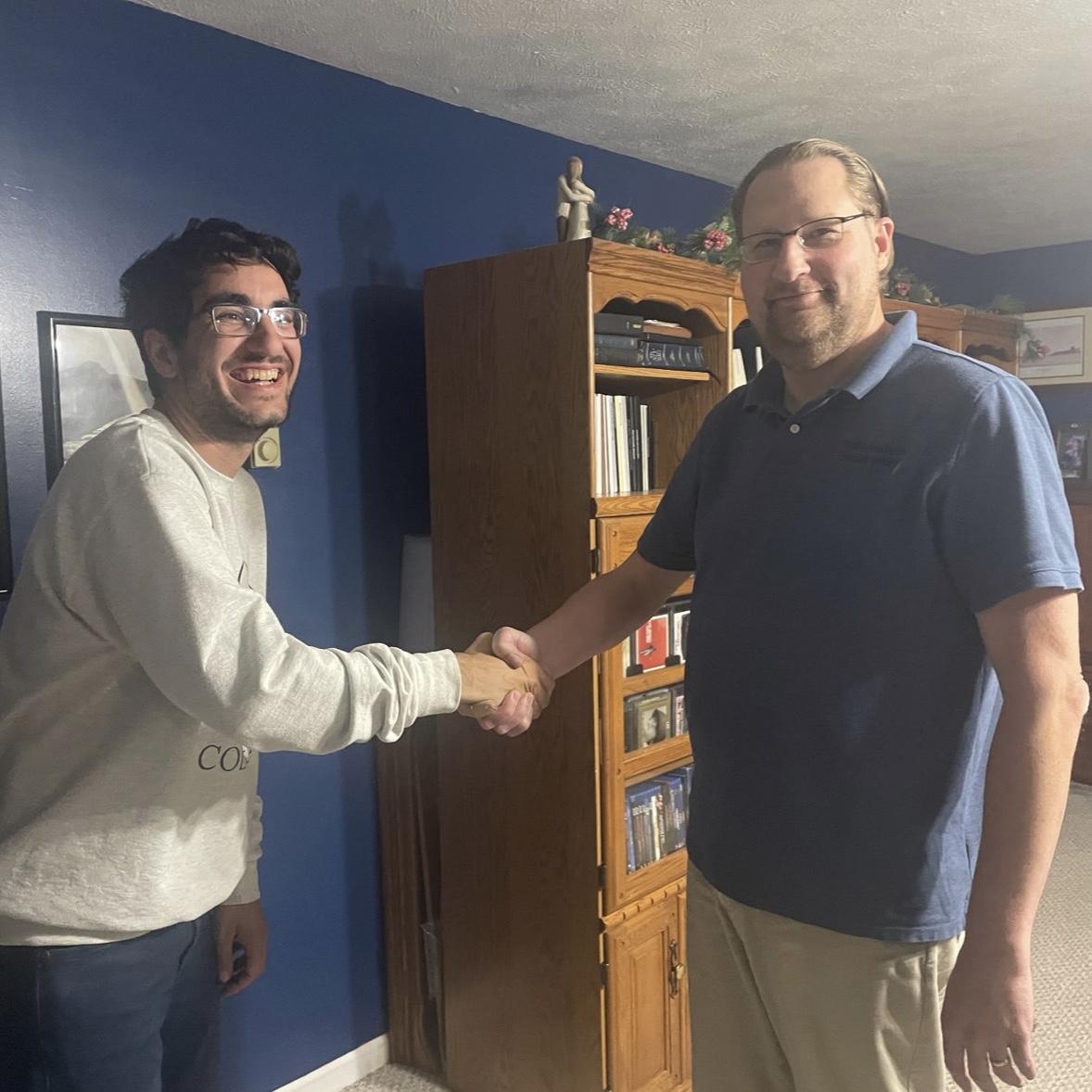 Jim and Jonathan after he asked for Emma’s parents’ blessing 😄💕