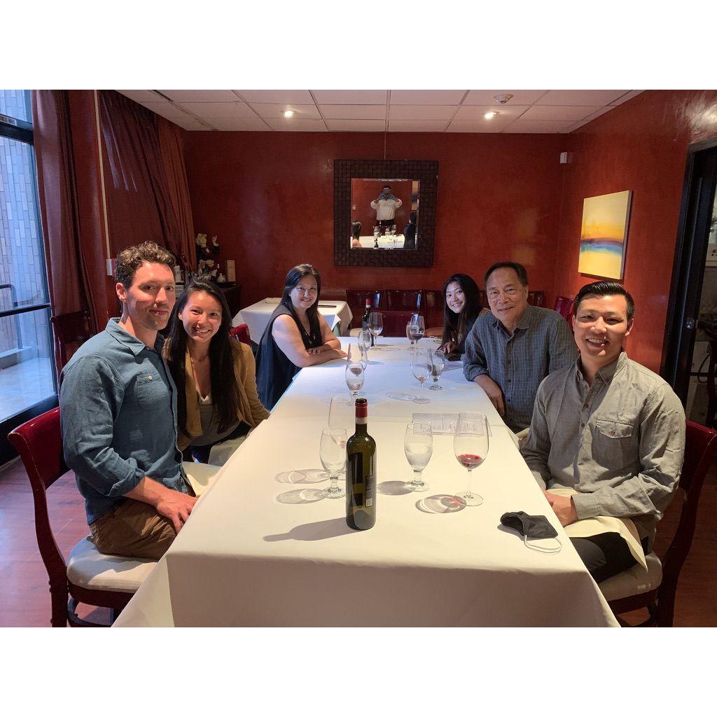 Family dinner in Pasadena, 2020