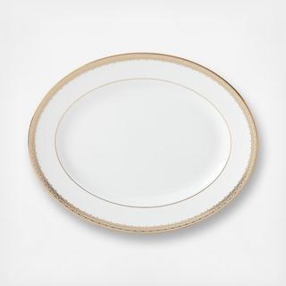 Lace Couture Gold Oval Platter