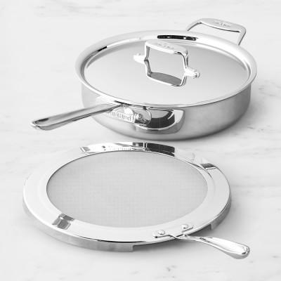 All-Clad d5 Stainless-Steel 4-Qt. Deep Sauté Pan with Splatter Screen