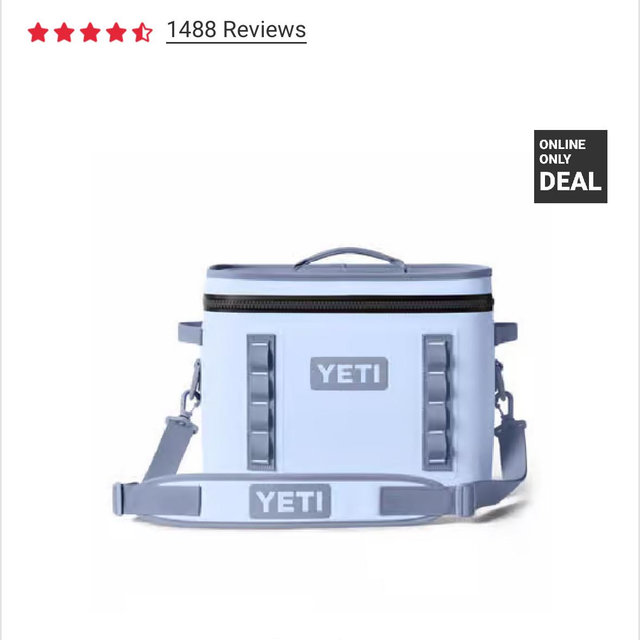 YETI Hopper Flip 18 Flip Big Sky Blue 18 qt Soft Sided Cooler