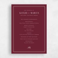 Red Wedding Program - Mahogany