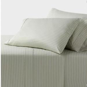 Printed Performance 400 Thread Count Sheet Set - Green Stripe