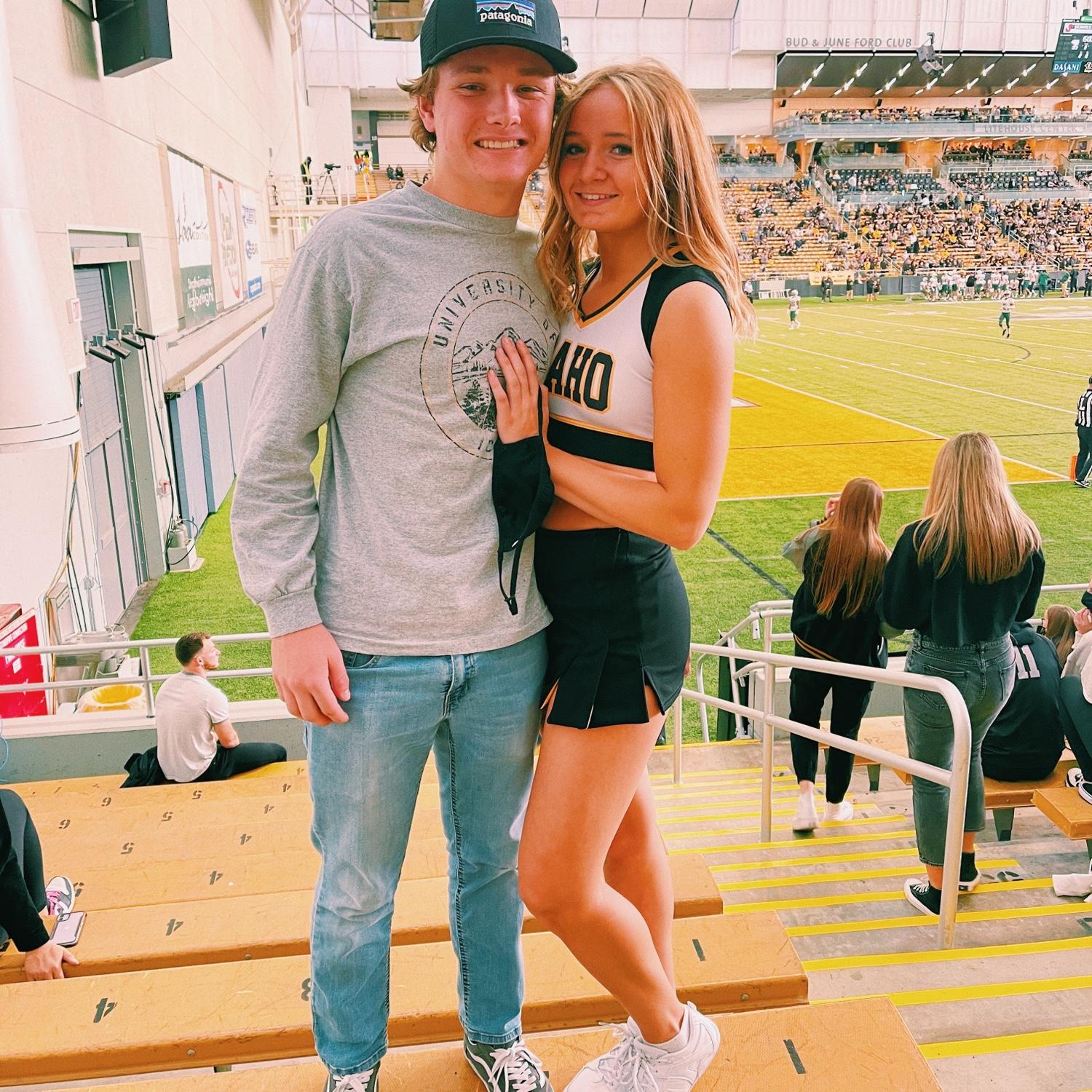 A couple pics from when Tay cheered at UI and Cam came to support🤍