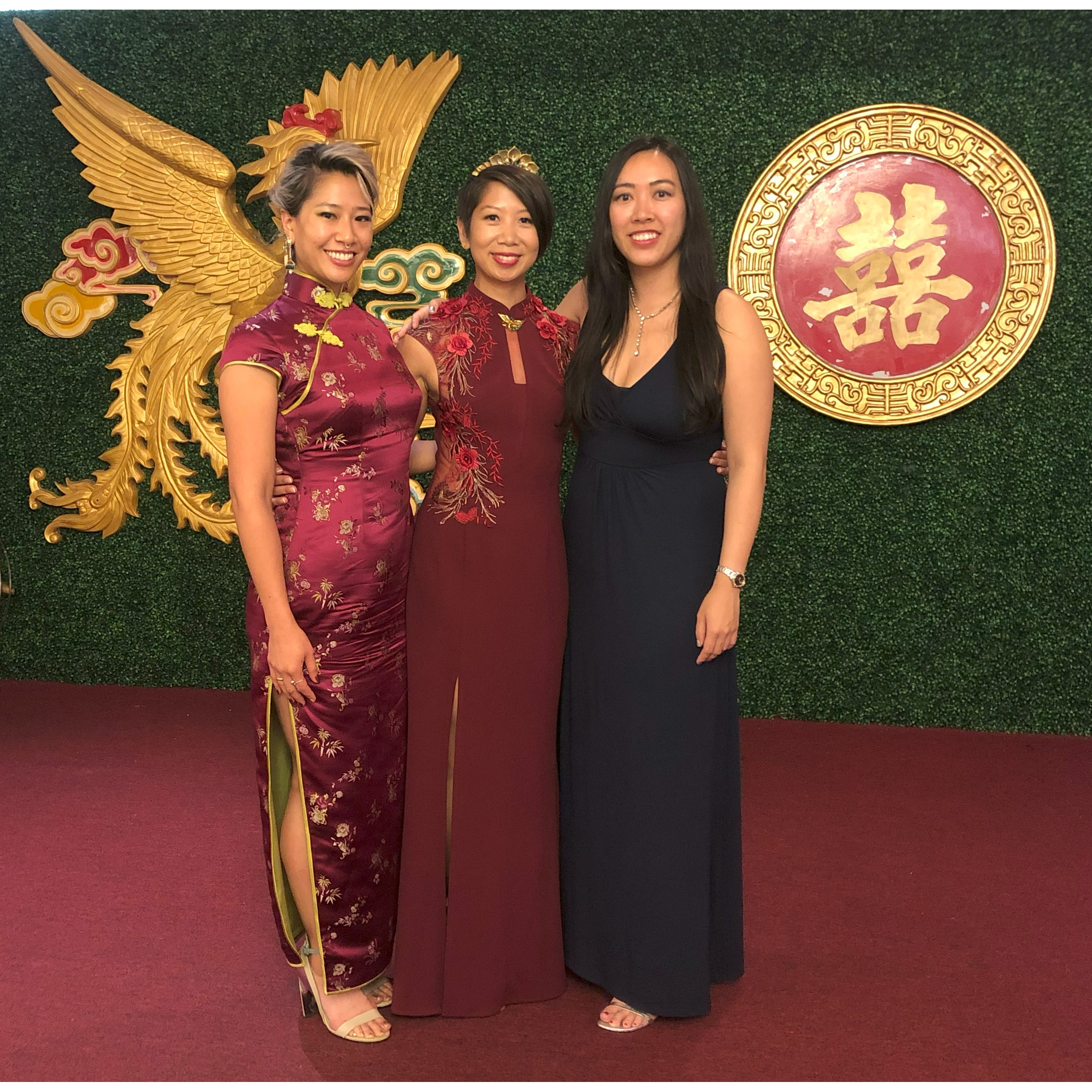 At Julie's wedding reception banquet in 2021