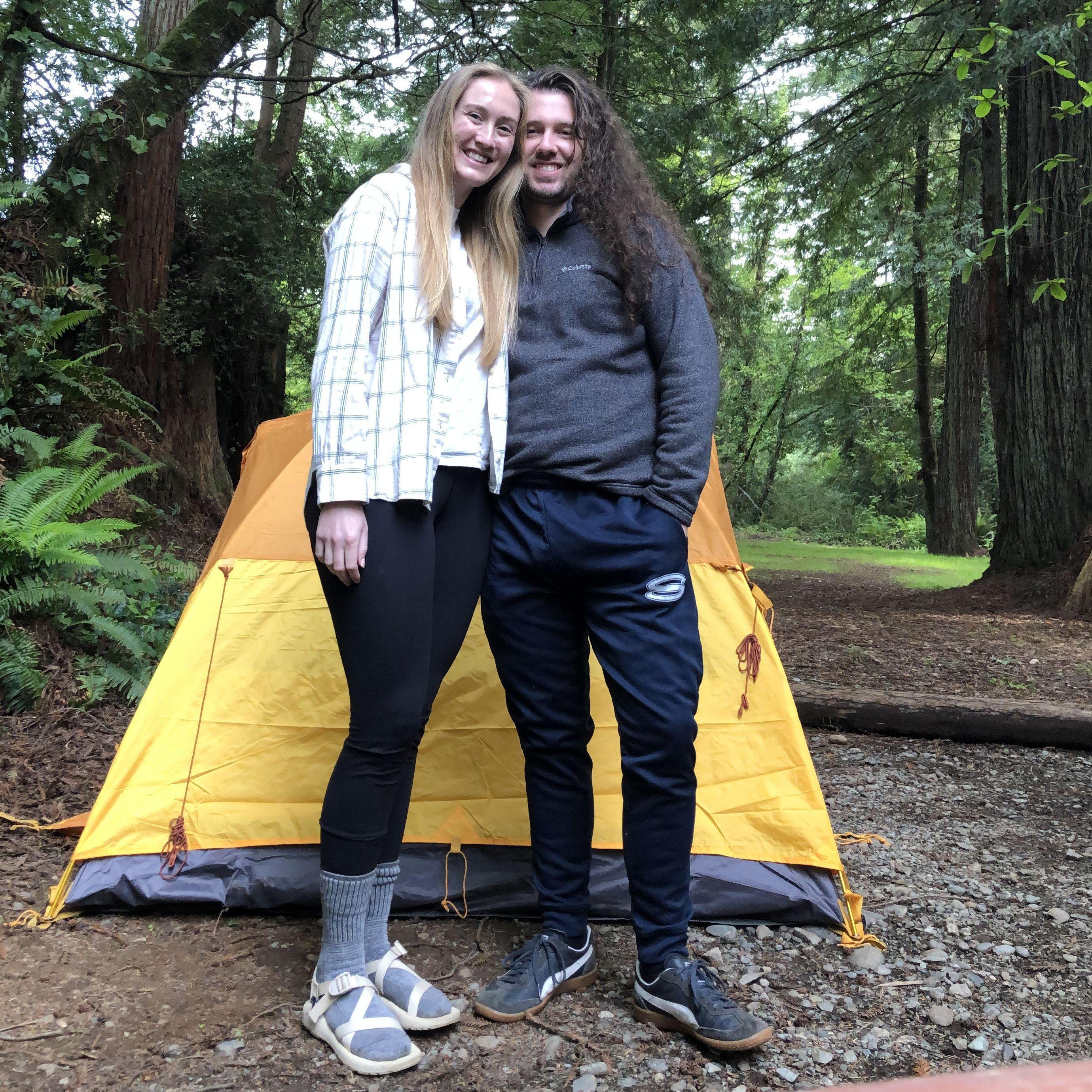 camping in the redwoods