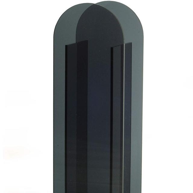 Acrylic Vase,Wedding Centerpieces, Home Decorations,Arch Shape Vase Modern Design (Black)