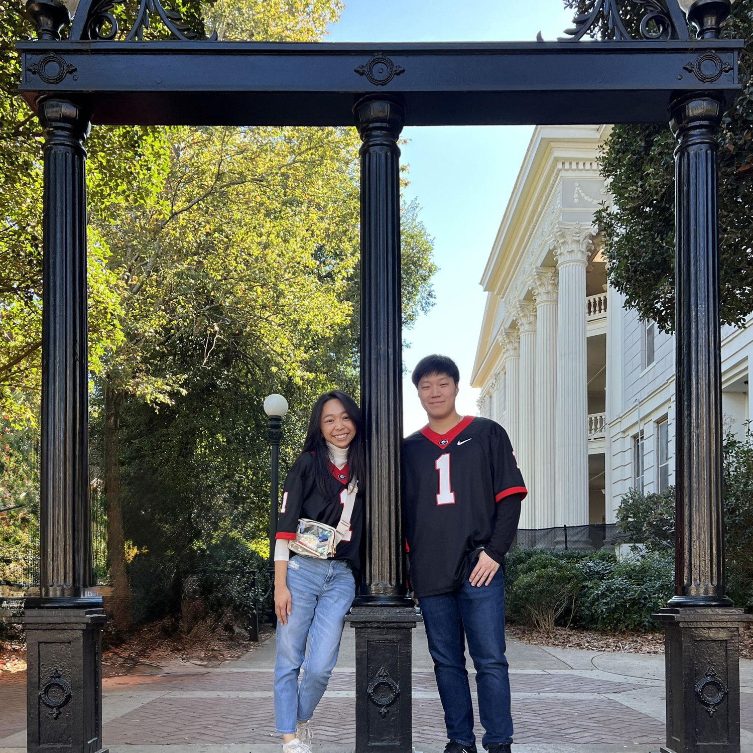 Back under the Arch after graduation!