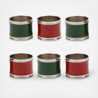 Christmas Napkin Ring, Set of 6