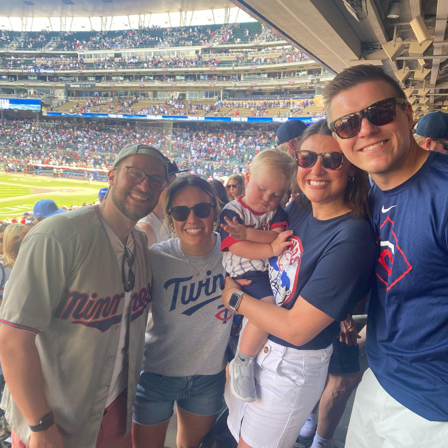 Twins game with CC, Dustin, and Tommy