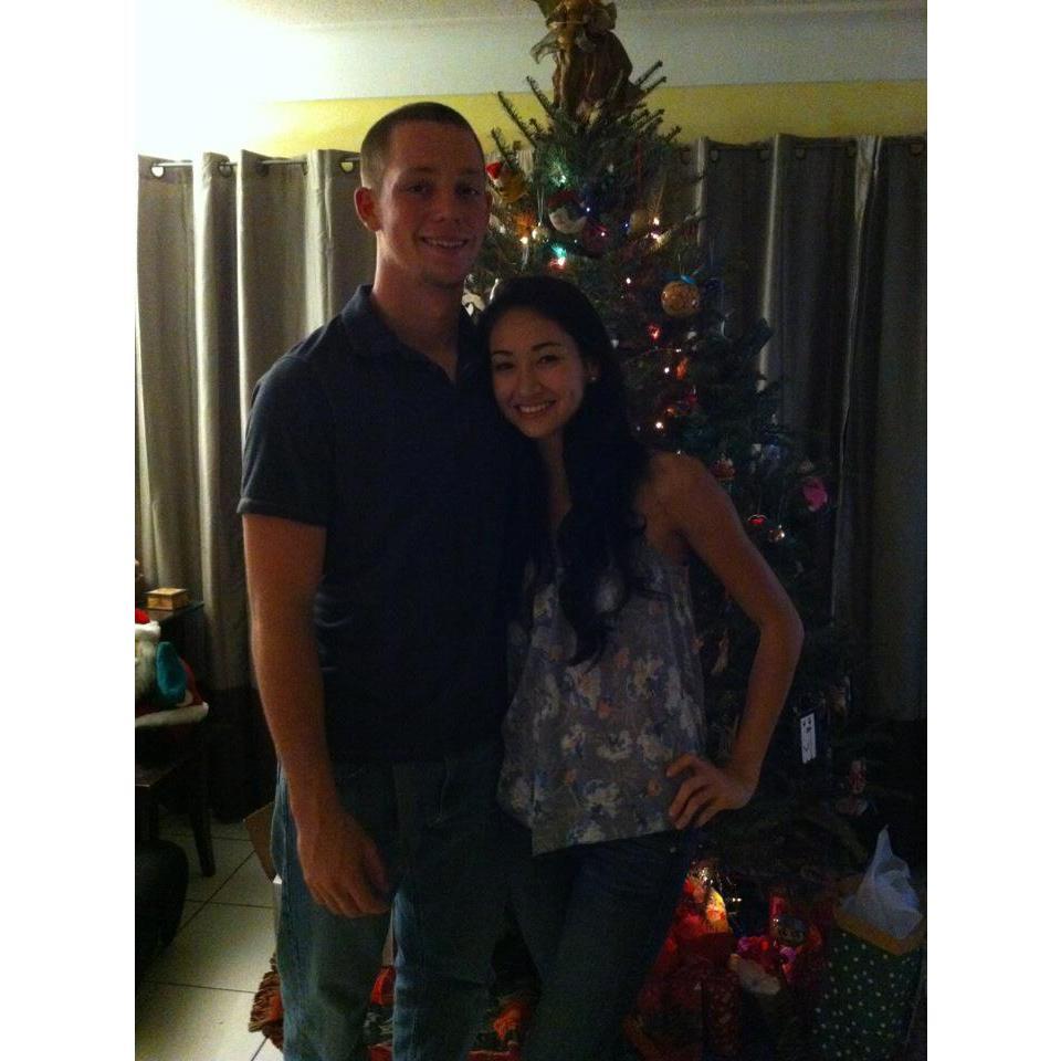 Our first Christmas together in December 2012, before we were "official"