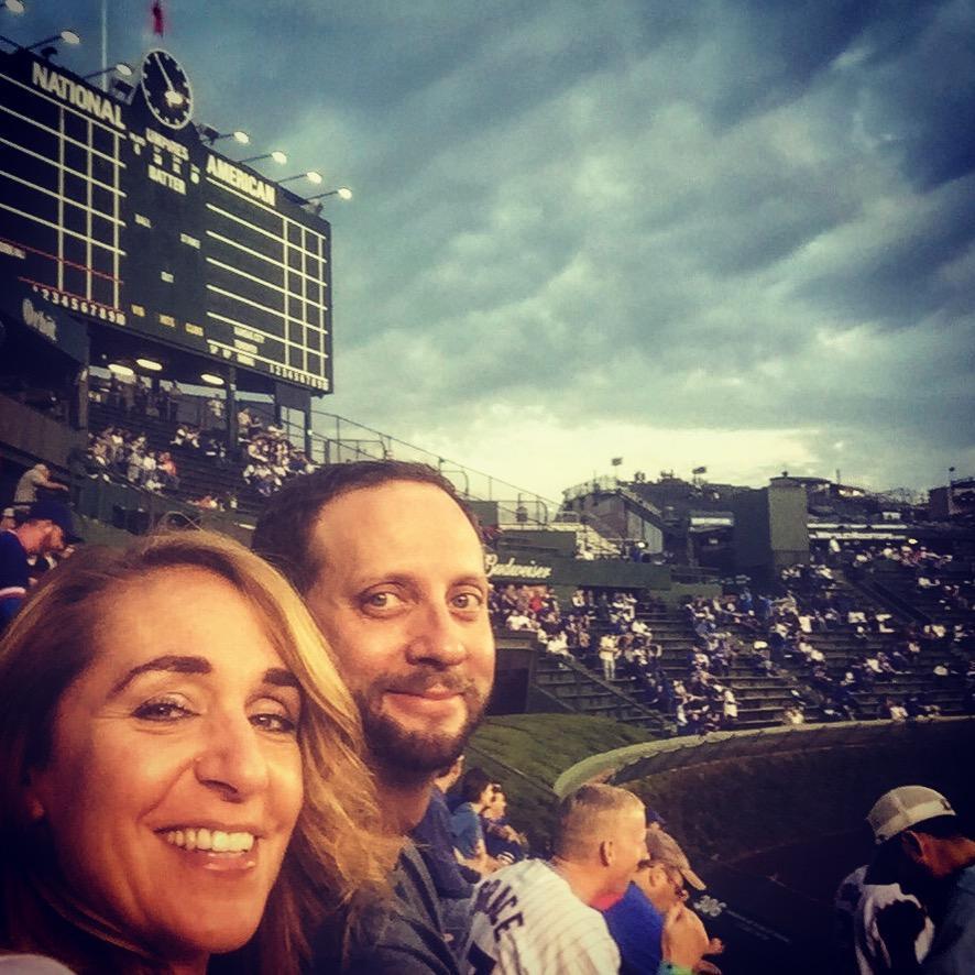 This is when Paul first stepped into heaven...aka Wrigley Field!! Sadly his New York Mets beat my Chicago Cubs in the NLCS and he witnessed my slobbering ugly cry while refraining from celebrating...