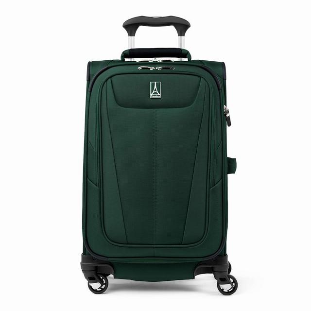 Travelpro Maxlite 5 Softside Expandable Luggage with 4 Spinner Wheels, Lightweight Suitcase, Men and Women, Forest Green, Carry-on 21-Inch