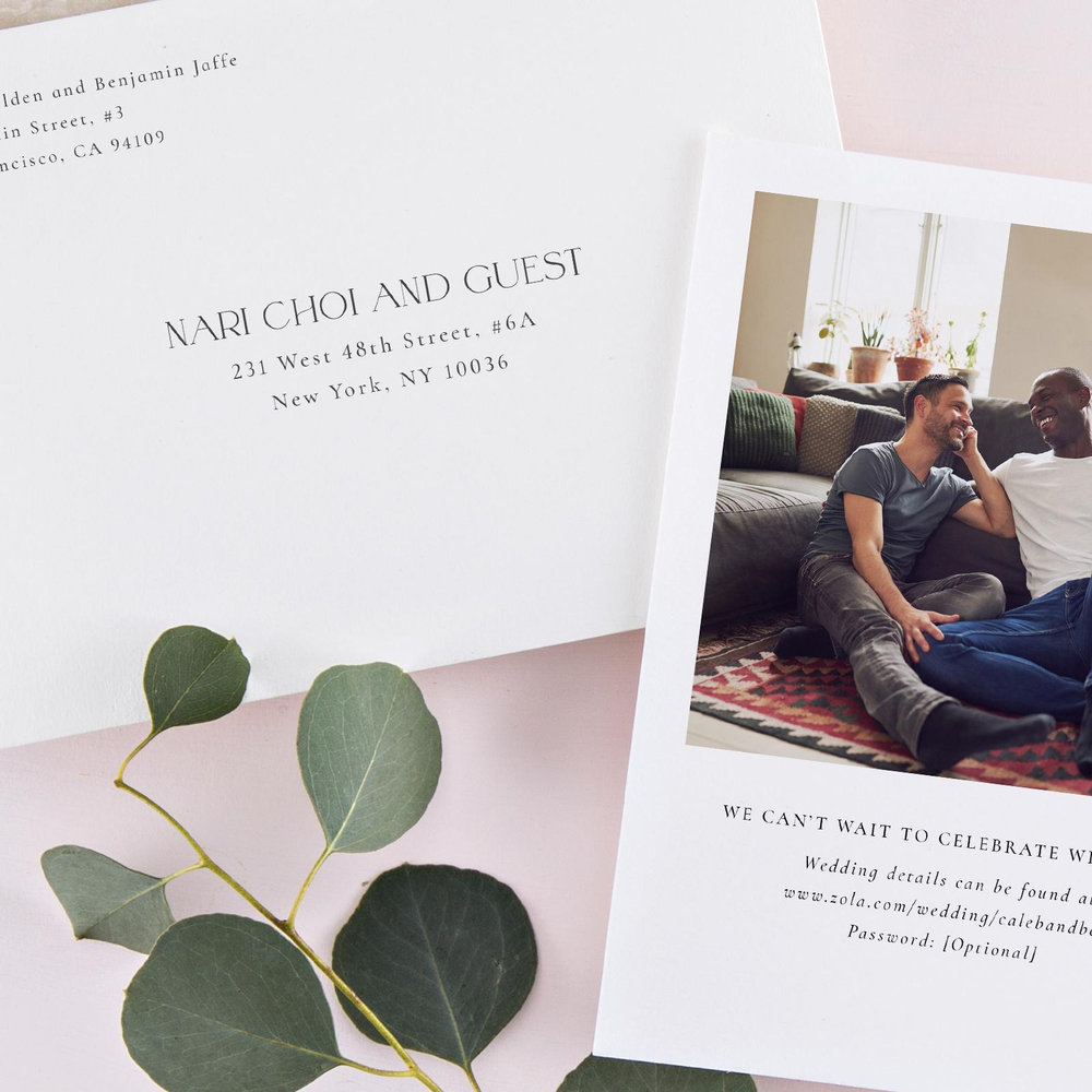 Piccola Classic | White | Zola Wedding Invitations