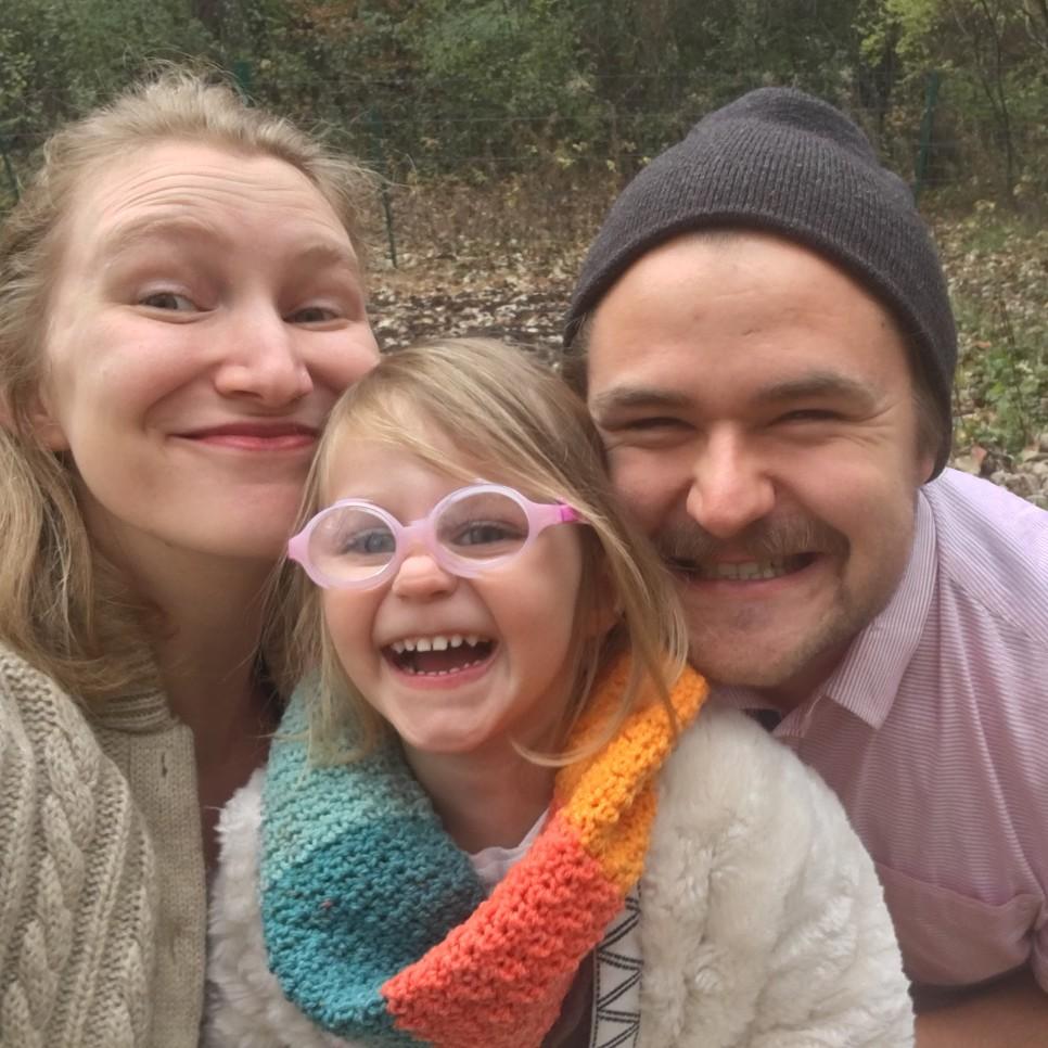 Christine, niece Rosie, and Nick