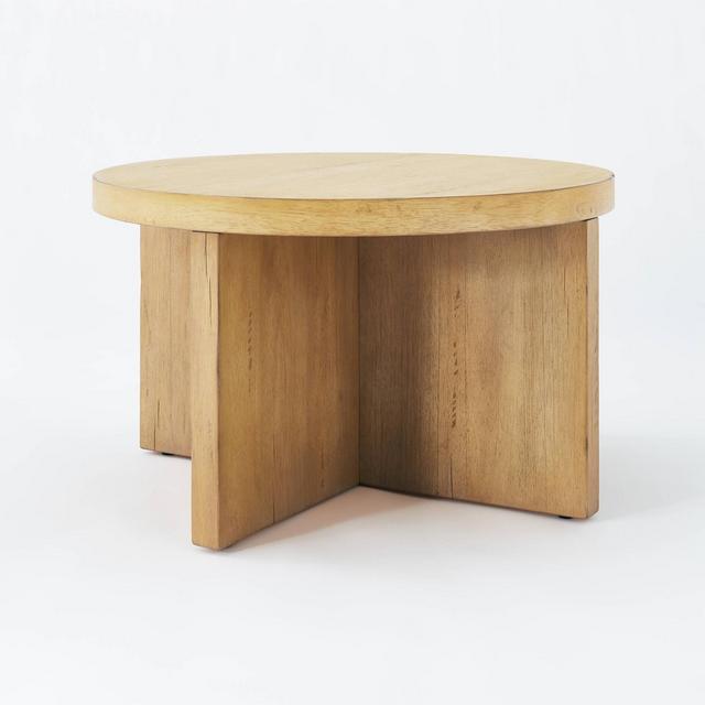 Bluff Park Round Wood Coffee Table Natural - Threshold™ designed with Studio McGee