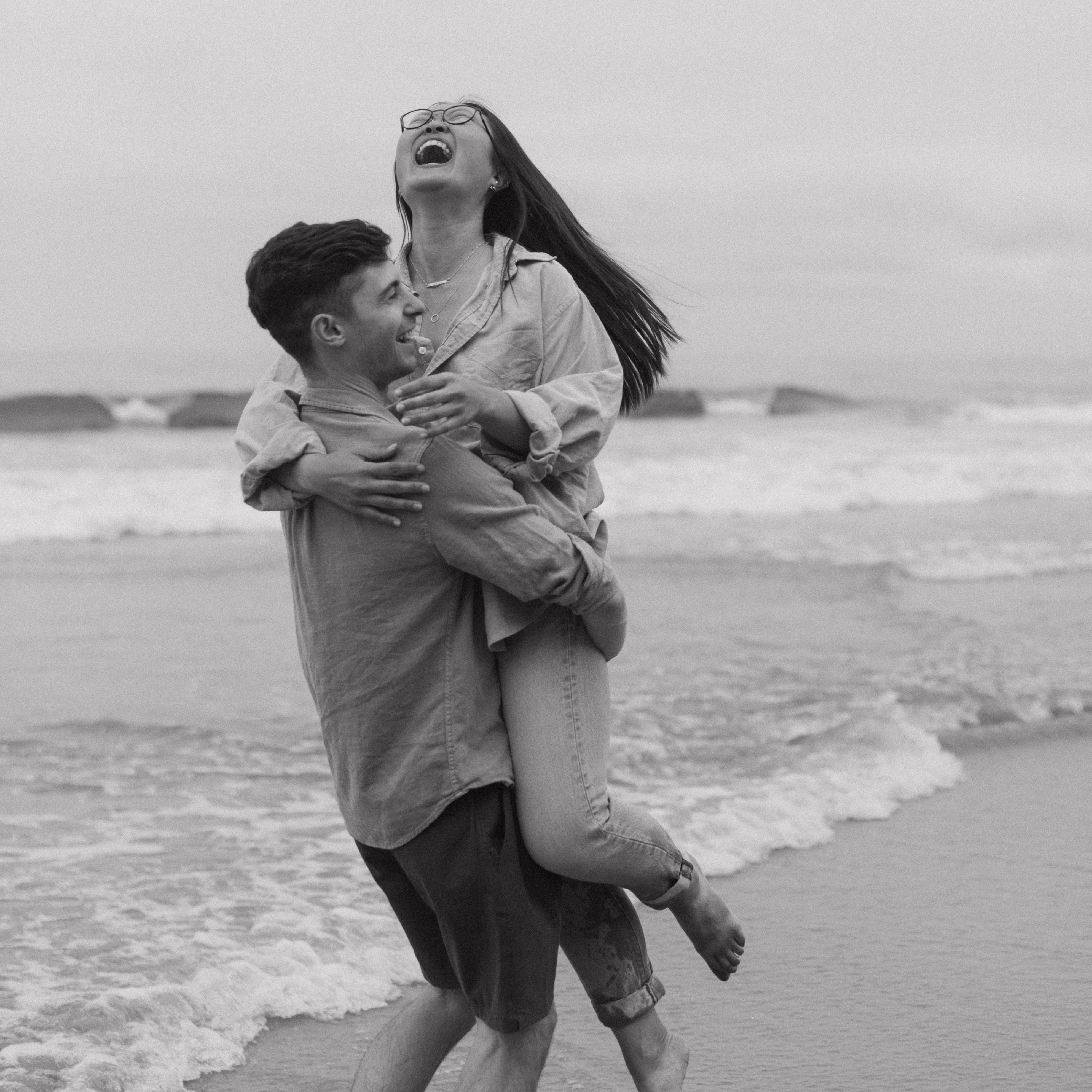 Commemorating our five year anniversary at Torrey Pines State Beach (our favorite)