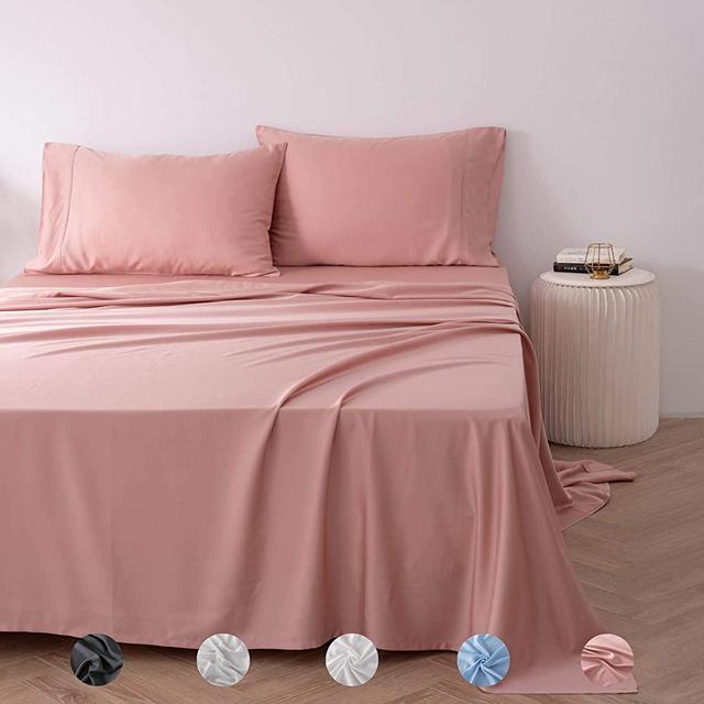 Olive + Crate Tencel Eucalyptus Sheets with Cooling Pillow Cases , Lyocell Sheet Sets, Luxuriously Cooling Sheets, Queen, California King and King Sheet Sets Deep Pocket