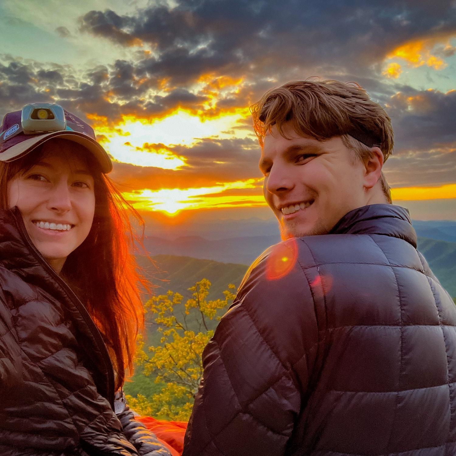 Jared and Liv tackled the Virginia Triple Crown trail in 2023. This point, McAfee Knob, is one of the most photographed spots on the Appalachian trail.