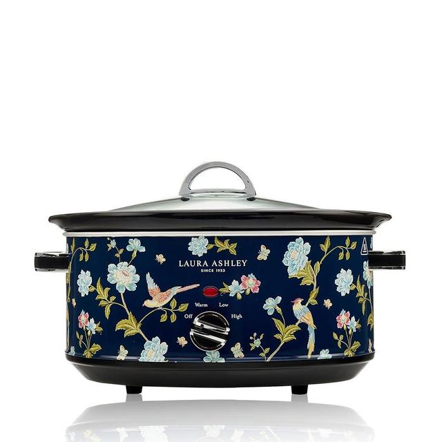 Laura Ashley Slow Cooker 6.8 Quart - Large Slow Cooker 6.8 QT for 8 to 10 People - Energy Efficient Slow Cookers with 3 Heat Settings - Dishwasher Safe Removeable Ceramic Crock & Tempered Glass Lid