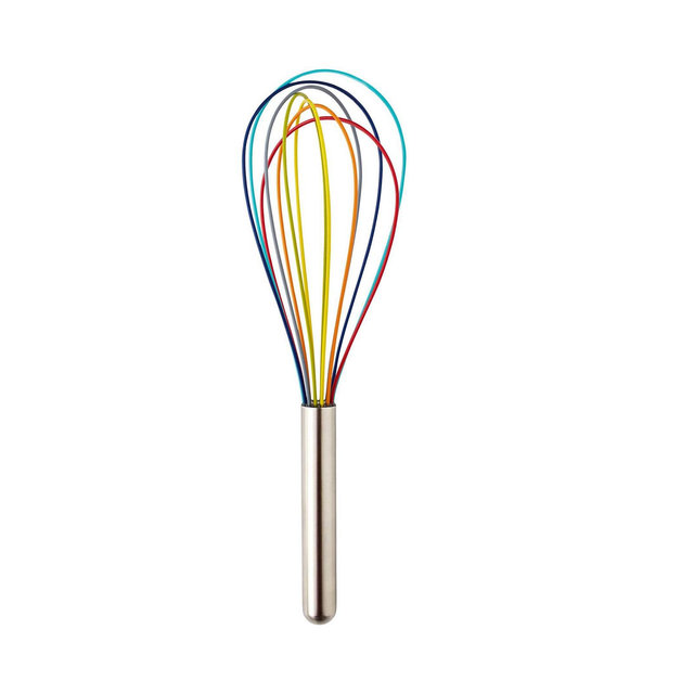 RSVP International Endurance Stainless Steel 11.75" X 3.25" Colored Silicone Coated Whisk