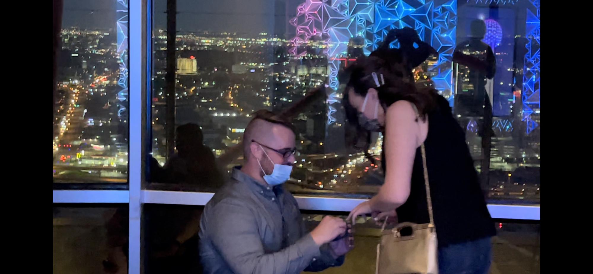 He popped the question!