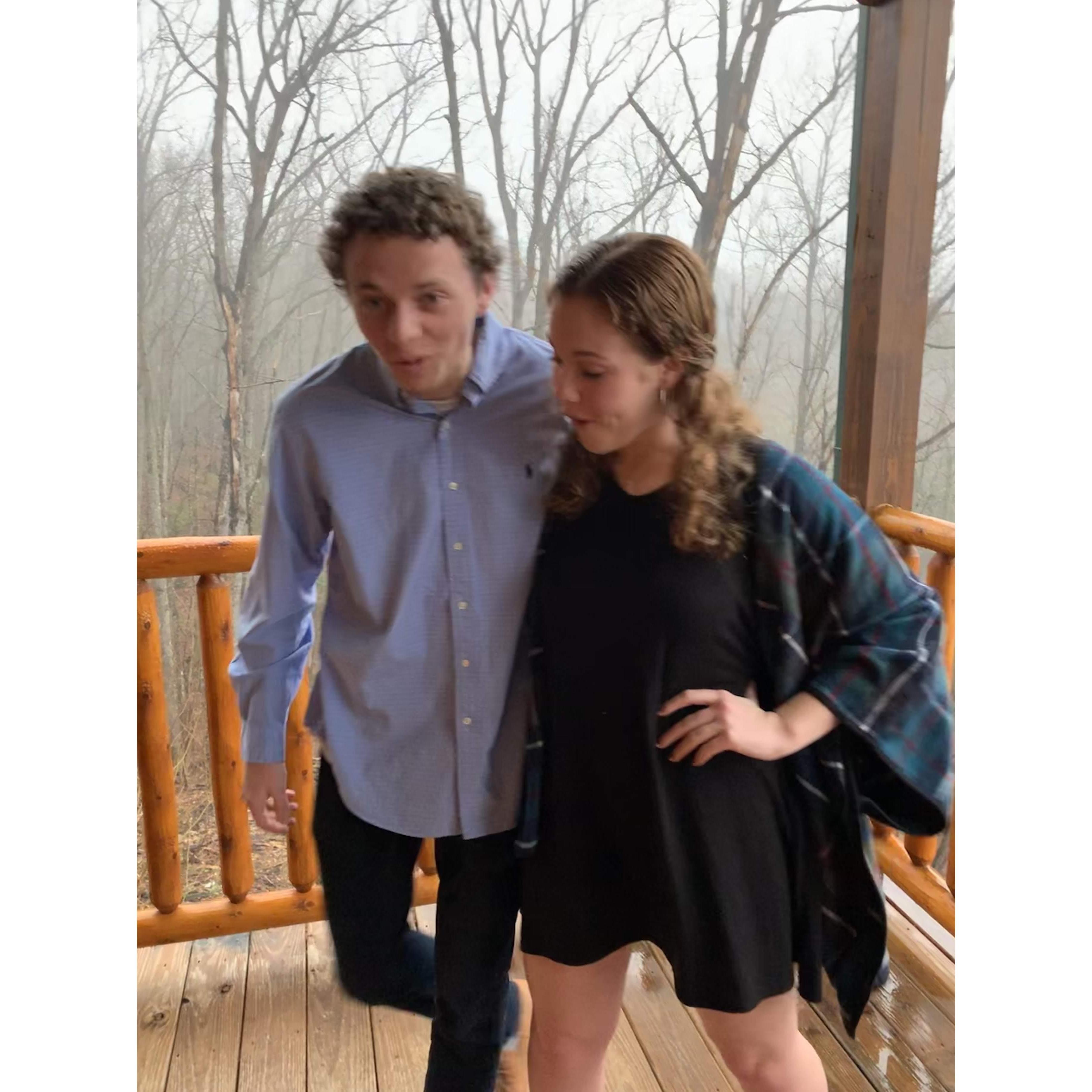 first spring break together in gatlinburg, TN. i am guessing we started falling over here.