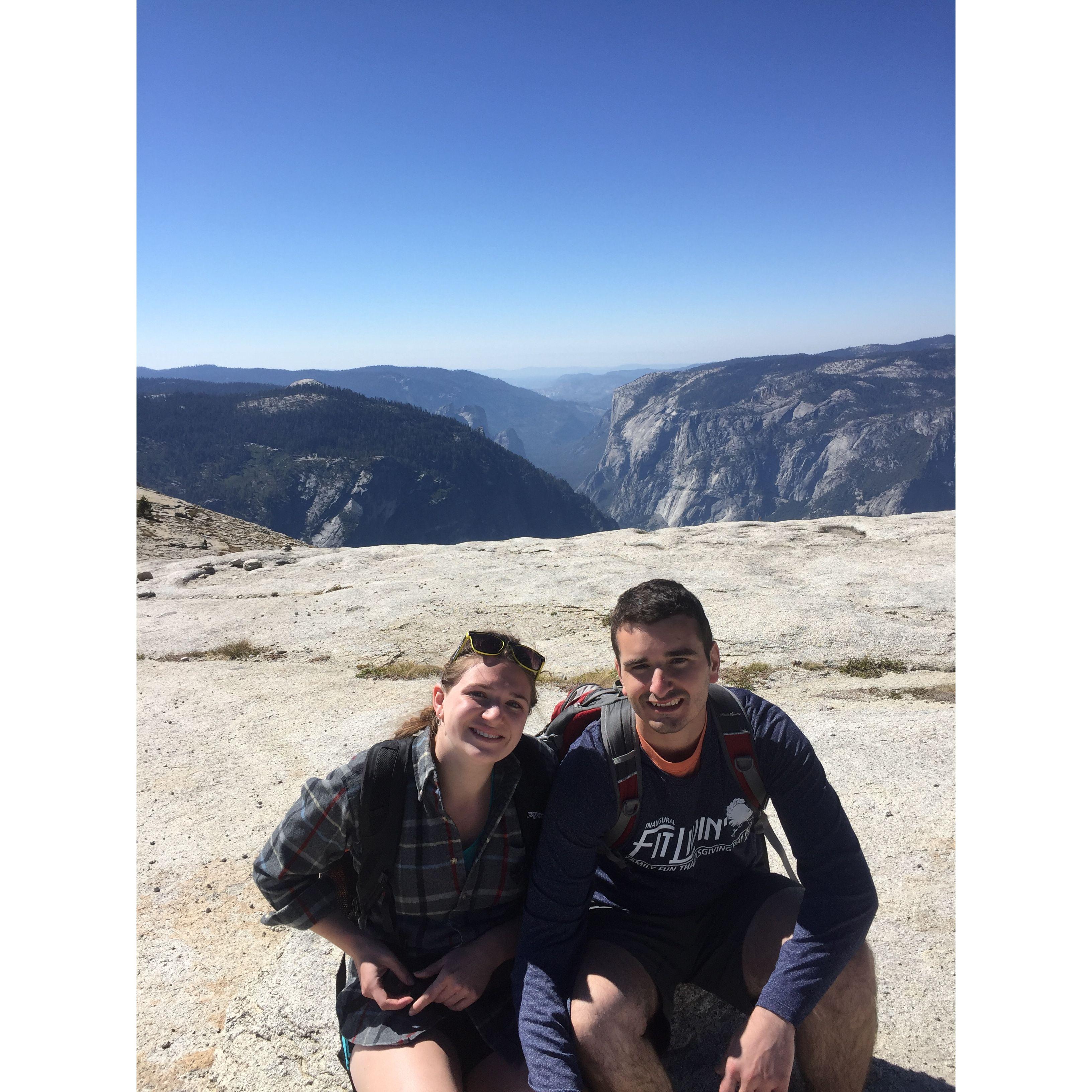 On the top of Half Dome in Yosemite National Park, 2017