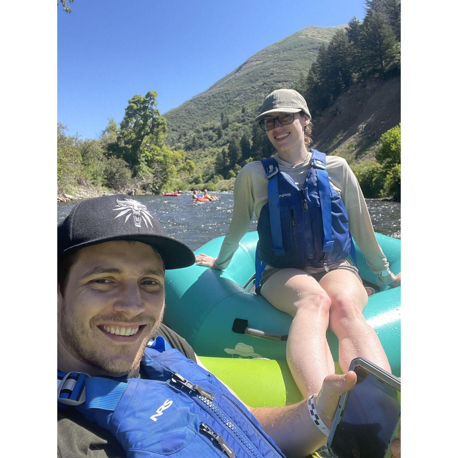 Lazy river rafting in Utah